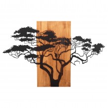 ΔΙΑΚΟΣΜΗΤΙΚΟ ΤΟΙΧΟΥ ΦΙΓΟΥΡΑ ΔΕΝΤΡΟΥ HM4648-ΦΥΛΛΑ ΜΕΤΑΛΛΟΥ-ΞΥΛΟ 90x3 βάθος x58Υεκ c490332