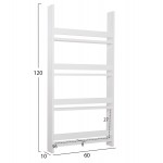 ΡΑΦΙΕΡΑ ΤΟΙΧΟΥ SANI HM18224 01 ΜΕΛΑΜΙΝΗ ΣΕ ΛΕΥΚΟ 60x10x120Υεκ 4 ΡΑΦΙΑ c490403