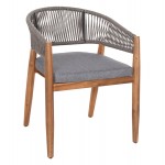 ΠΟΛΥΘΡΟΝΑ NAVAN HM6135 01 ΞΥΛΟ ΑΚΑΚΙΑΣ ΦΥΣΙΚΟ-ΣΧΟΙΝΙ NYLON ΓΚΡΙ 59x58x76Υεκ SET 4τμχ c490440