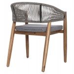 ΠΟΛΥΘΡΟΝΑ NAVAN HM6135 01 ΞΥΛΟ ΑΚΑΚΙΑΣ ΦΥΣΙΚΟ-ΣΧΟΙΝΙ NYLON ΓΚΡΙ 59x58x76Υεκ SET 4τμχ c490440