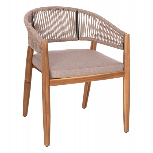 ΠΟΛΥΘΡΟΝΑ NAVAN HM6135 02 ΞΥΛΟ ΑΚΑΚΙΑΣ ΦΥΣΙΚΟ-ΣΧΟΙΝΙ NYLON ΜΠΕΖ 59x58x76Υεκ SET 4τμχ c490441