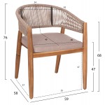 ΠΟΛΥΘΡΟΝΑ NAVAN HM6135 02 ΞΥΛΟ ΑΚΑΚΙΑΣ ΦΥΣΙΚΟ-ΣΧΟΙΝΙ NYLON ΜΠΕΖ 59x58x76Υεκ SET 4τμχ c490441