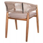 ΠΟΛΥΘΡΟΝΑ NAVAN HM6135 02 ΞΥΛΟ ΑΚΑΚΙΑΣ ΦΥΣΙΚΟ-ΣΧΟΙΝΙ NYLON ΜΠΕΖ 59x58x76Υεκ SET 4τμχ c490441
