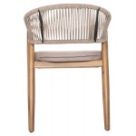 ΠΟΛΥΘΡΟΝΑ NAVAN HM6135 02 ΞΥΛΟ ΑΚΑΚΙΑΣ ΦΥΣΙΚΟ-ΣΧΟΙΝΙ NYLON ΜΠΕΖ 59x58x76Υεκ SET 4τμχ c490441