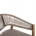 ΠΟΛΥΘΡΟΝΑ NAVAN HM6135 02 ΞΥΛΟ ΑΚΑΚΙΑΣ ΦΥΣΙΚΟ-ΣΧΟΙΝΙ NYLON ΜΠΕΖ 59x58x76Υεκ SET 4τμχ c490441