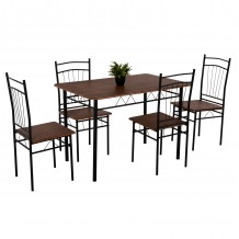ΣΕΤ ΤΡΑΠΕΖΑΡΙΑΣ 5ΤΜΧ PEARY HM9416 11 ΜΕΤΑΛΛΟ ΜΑΥΡΟ-MDF ΚΑΡΥΔΙ 110x60x74Yεκ c490449 ΣΕΤ ΤΡΑΠΕΖΑΡΙΑΣ 5ΤΜΧ PEARY HM9416 11 ΜΕΤΑΛΛΟ ΜΑΥΡΟ-MDF ΚΑΡΥΔΙ 110x60x74Yεκ c490449