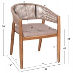 ΣΕΤ ΤΡΑΠΕΖΑΡΙΑΣ 9ΤΜΧ NAVANT HM21066 02 ΤΡΑΠΕΖΙ 8 ΚΑΡΕΚΛΕΣ ΞΥΛΟ ΑΚΑΚΙΑΣ-ΣΧΟΙΝΙ ΜΠΕΖ c490454