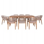 ΣΕΤ ΤΡΑΠΕΖΑΡΙΑΣ 9ΤΜΧ NAVANT HM21066 02 ΤΡΑΠΕΖΙ 8 ΚΑΡΕΚΛΕΣ ΞΥΛΟ ΑΚΑΚΙΑΣ-ΣΧΟΙΝΙ ΜΠΕΖ c490454