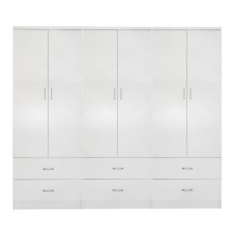 ΝΤΟΥΛΑΠΑ 6ΦΥΛΛΗ REINA ME 6 ΣΥΡΤΑΡΙΑ HM21060 05 ΜΕΛΑΜΙΝΗ ΣΕ ΛΕΥΚΟ 240x42x181Υεκ c490477