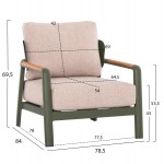 ΣΕΤ ΣΑΛΟΝΙ ΕΞ ΧΩΡΟΥ 4ΤΜΧ ELARA HM6195 06 ΠΡΑΣΙΝΟ ΑΛΟΥΜΙΝΙΟ-ΜΠΕΖ OLEFIN-TEAK ΦΥΣΙΚΟ c490515