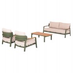 ΣΕΤ ΣΑΛΟΝΙ ΕΞ ΧΩΡΟΥ 4ΤΜΧ ELARA HM6195 06 ΠΡΑΣΙΝΟ ΑΛΟΥΜΙΝΙΟ-ΜΠΕΖ OLEFIN-TEAK ΦΥΣΙΚΟ c490515