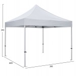 GAZEBO MATTHEW-AL HM6313 ΠΤΥΣΣΟΜ -ΕΠΑΓΓΕΛΜΑΤΙΚΗ ΧΡΗΣΗ-ΣΚΕΛΕΤΟΣ ΑΛΟΥΜ ΑΣΗΜΙ-ΛΕΥΚΟ ΥΦΑΣΜΑ 3x3x3 43Yμ c490525