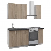 ΣΥΝΘΕΣΗ ΚΟΥΖΙΝΑΣ ΑΠΟ ΜΕΛΑΜΙΝΗ SONAMA ΠΑΓΚΟΣ ΒΑΚΕΛΙΤΗ 120x47x84 8Υεκ HM2465 01 c490526