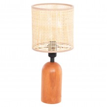 ΕΠΙΤΡΑΠΕΖΙΟ ΦΩΤΙΣΤΙΚΟ LYKTUR HM4709 ΜΠΕΖ ΚΑΠΕΛΟ WICKER-ΞΥΛΙΝΗ ΒΑΣΗ Φ15 5x35 5Υεκ c490536