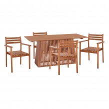 ΣΕΤ ΤΡΑΠΕΖΑΡΙΑΣ 5ΤΜΧ HENDER HM21078 04 ΟΡΘΟΓΩΝΙΟ ΤΡΑΠΕΖΙ 4 ΚΑΡΕΚΛΕΣ c490590