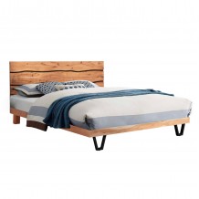 ΚΡΕΒΑΤΙ ALICIA HM8359 21 ΜΕΤΑΛΛΟ-ΜΑΣΙΦ ΞΥΛΟ ΑΚΑΚΙΑΣ-ΑΝΟΙΧΤΟ ΦΥΣΙΚΟ-ΣΤΡΩΜΑ 160x200εκ c490610