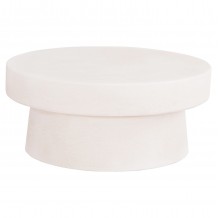 ΤΡΑΠΕΖΙ ΣΑΛΟΝΙΟΥ ΣΤΡΟΓΓΥΛΟ ΣΕΙΡΑ SANTORINI HM18050 MDF ΣΕ ΥΠΟΛΕΥΚΟ ΧΡΩΜΑ Φ80x35Υεκ c490662