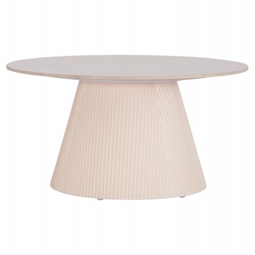 ΤΡΑΠΕΖΙ ΣΑΛΟΝΙΟΥ DUNCAN HM18022 02 ΚΕΡΑΜΙΚΟ TOP-MDF ΒΑΣΗ-ΚΡΕΜ ΛΕΥΚΟ Φ80x41Υεκ c490704
