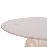 ΤΡΑΠΕΖΙ ΣΑΛΟΝΙΟΥ DUNCAN HM18022 02 ΚΕΡΑΜΙΚΟ TOP-MDF ΒΑΣΗ-ΚΡΕΜ ΛΕΥΚΟ Φ80x41Υεκ c490704