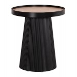 ΤΡΑΠΕΖΑΚΙ ΒΟΗΘΗΤΙΚΟ DENTON HM18023 01 MDF TOP ΦΥΣΙΚΟ ΞΥΛΟΥ-ΒΑΣΗ ΜΑΥΡΗ Φ45x51 5Υεκ c490705