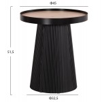 ΤΡΑΠΕΖΑΚΙ ΒΟΗΘΗΤΙΚΟ DENTON HM18023 01 MDF TOP ΦΥΣΙΚΟ ΞΥΛΟΥ-ΒΑΣΗ ΜΑΥΡΗ Φ45x51 5Υεκ c490705