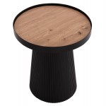 ΤΡΑΠΕΖΑΚΙ ΒΟΗΘΗΤΙΚΟ DENTON HM18023 01 MDF TOP ΦΥΣΙΚΟ ΞΥΛΟΥ-ΒΑΣΗ ΜΑΥΡΗ Φ45x51 5Υεκ c490705