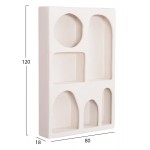 ΡΑΦΙΕΡΑ-ΚΟΜΜΟ ΣΕΙΡΑ SANTORINI HM18059 MDF ΣΕ ΥΠΟΛΕΥΚΟ 80x18x120Υεκ c490724