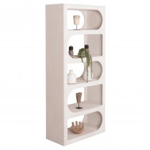 ΒΙΒΛΙΟΘΗΚΗ ΣΕΙΡΑ SANTORINI HM18062 MDF ΣΕ ΥΠΟΛΕΥΚΟ ΧΡΩΜΑ 80x38x180Yεκ c490725