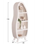 ΡΑΦΙΕΡΑ ΣΕΙΡΑ SANTORINI HM18067 MDF ΣΕ ΥΠΟΛΕΥΚΟ ΧΡΩΜΑ 80x38x196Υεκ c490726