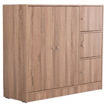 ΝΤΟΥΛΑΠΙ ΜΕ 4 ΑΠΟΘ ΧΩΡΟΥΣ MATIN HM2480 02 SONAMA OAK ΜΕΛΑΜΙΝΗ 117x39 5x99 5Υεκ c490749