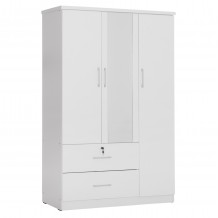 ΝΤΟΥΛΑΠΑ ΜΕ ΚΑΘΡΕΦΤΗ ΣΥΡΤΑΡΙΑ JARRY HM2485 01 ΛΕΥΚΗ ΜΕΛΑΜΙΝΗ 119x48x183Υεκ c490785