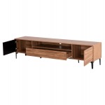 ΕΠΙΠΛΟ ΤΗΛΕΟΡΑΣΗΣ ΣΕΙΡΑ HARRY HM18008 01 ΜΕΛΑΜΙΝΗ ΦΥΣΙΚΟ ΞΥΛΟΥ-ΜΑΥΡΟ 200x40x47 5Υεκ c490806