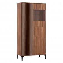 ΒΙΤΡΙΝΑ ΣΕΙΡΑ HARRY HM18011 01 ΜΕΛΑΜΙΝΗ ΦΥΣΙΚΟ ΞΥΛΟΥ-ΜΑΥΡΟ 90x40x185Υεκ c490811