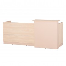 ΓΡΑΦΕΙΟ ΥΠΟΔΟΧΗΣ DALTON HM2068 02 ΜΕΛΑΜΙΝΗ ΣΕ SONAMA ΑΣΠΡΟ 240x80x106Υεκ c491026