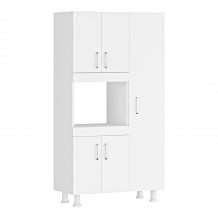 Ντουλάπα κουζίνας Defne pakoworld σε λευκή απόχρωση 89x37 5x160εκ c491058