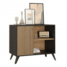 ΜΠΟΥΦΕΣ ΚΟΝΣΟΛΑ ΜΕΛΑΜΙΝΗΣ KRUDEN HM9442 11 ΜΑΥΡΟ ΦΥΣΙΚΟ 100x40x78 5Υεκ c491068