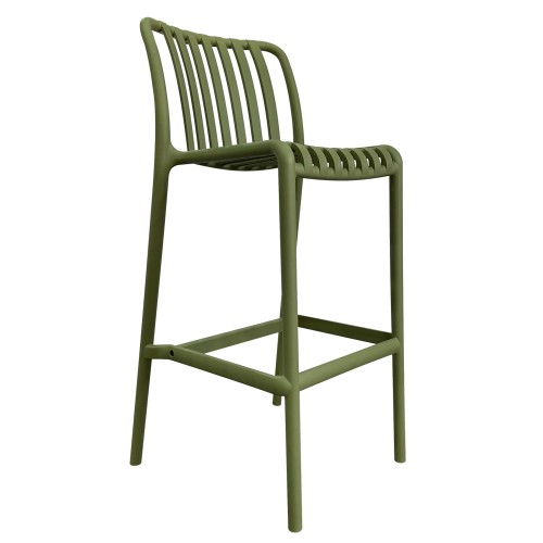 Σκαμπό Bar ArteLibre TAHITI Πράσινο PP 47x38x102cm c491325