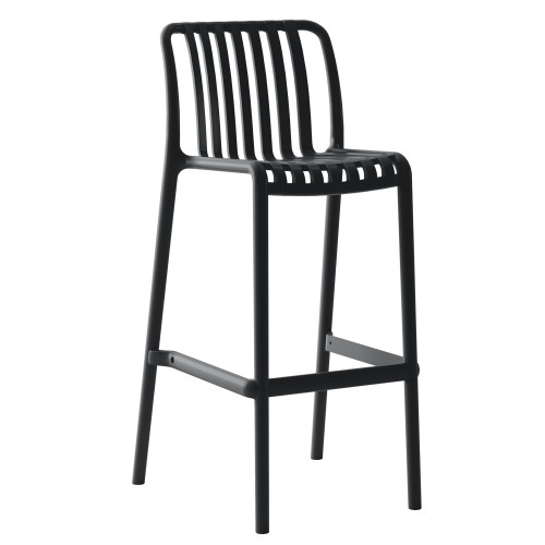 Σκαμπό Bar ArteLibre TAHITI Μαύρο PP 47x38x102cm c491326