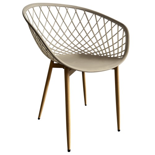 Καρέκλα Κήπου ArteLibre BALI Μπεζ Φυσικό PP Μέταλλο 62x42x82cm c491330