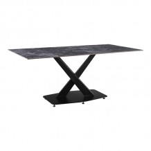 Τραπέζι Tafel pakoword Sintered stone μαύρο με μεταλλικά πόδια σε μαύρη απόχρωση 180x90x76εκ c491351 Τραπέζι Tafel pakoword Sintered stone μαύρο με μεταλλικά πόδια σε μαύρη απόχρωση 180x90x76εκ c491351