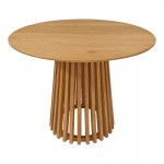 Τραπεζαρία Elaiza Kenda pakoworld σετ 3τεμ σε φυσική μπεζ απόχρωση Φ80x75εκ c491366