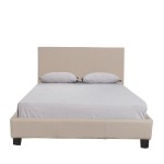 Κρεβάτι ArteLibre AZALEA Capuccino PU 213x131x88cm Στρώμα 120x200cm c491403
