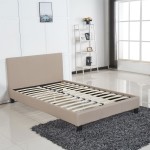 Κρεβάτι ArteLibre AZALEA Capuccino PU 213x131x88cm Στρώμα 120x200cm c491403