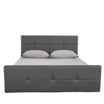 Κρεβάτι ArteLibre ANEMONE Γκρι PU 216x160 5x93cm Στρώμα 150x200cm c491404