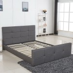 Κρεβάτι ArteLibre ANEMONE Γκρι PU 216x160 5x93cm Στρώμα 150x200cm c491404