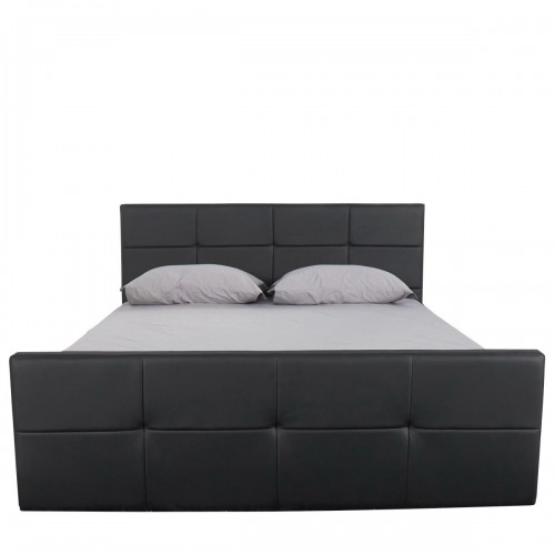 Κρεβάτι ArteLibre ANEMONE Μαύρο PU Με Αποθηκευτικό Χώρο 217 5x170 5x100cm Στρώμα 160x200cm c491405
