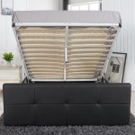 Κρεβάτι ArteLibre ANEMONE Μαύρο PU Με Αποθηκευτικό Χώρο 217 5x170 5x100cm Στρώμα 160x200cm c491405
