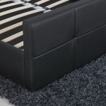 Κρεβάτι ArteLibre ANEMONE Μαύρο PU Με Αποθηκευτικό Χώρο 217 5x170 5x100cm Στρώμα 160x200cm c491405