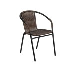 Πολυθρόνα ArteLibre Rattan Mercury Καφέ Μαύρο 54x61x73cm c491410