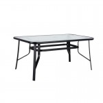 Τραπέζι Μεταλλικό ArteLibre SUN Μαύρο 120x70x70cm c491415